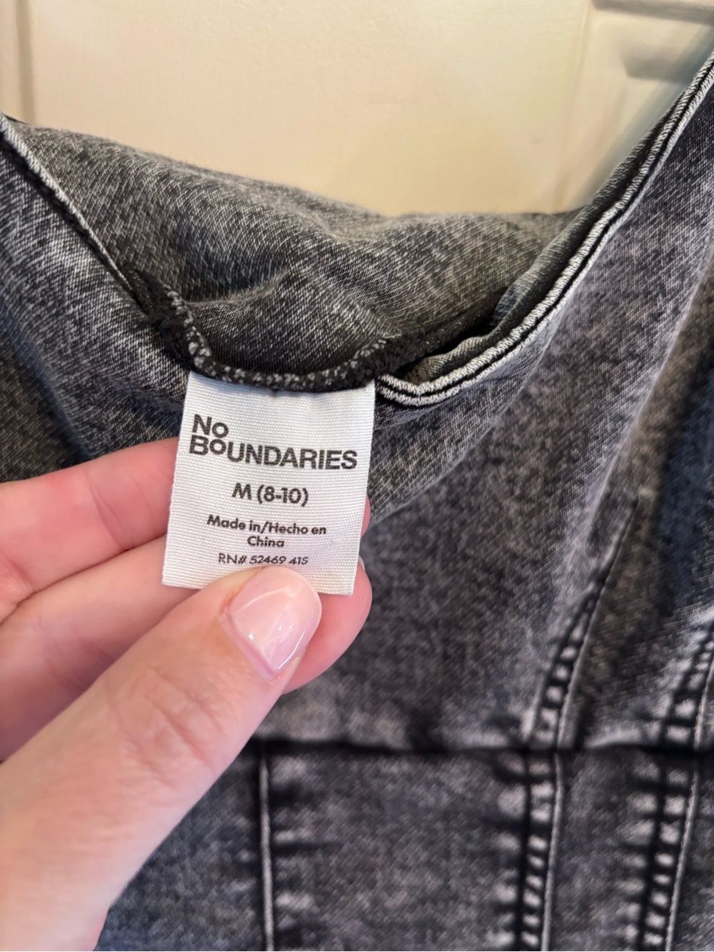 No Boundaries Gray Washed Mini Dress Steampunk Aesthetic - Picture 3 of 4